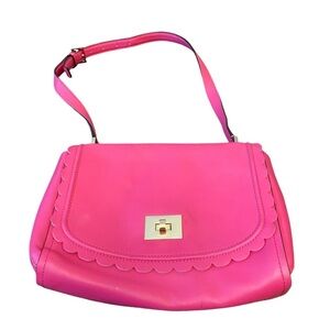 Kate Spade New York Jazmin Court Pink leather scalloped purse